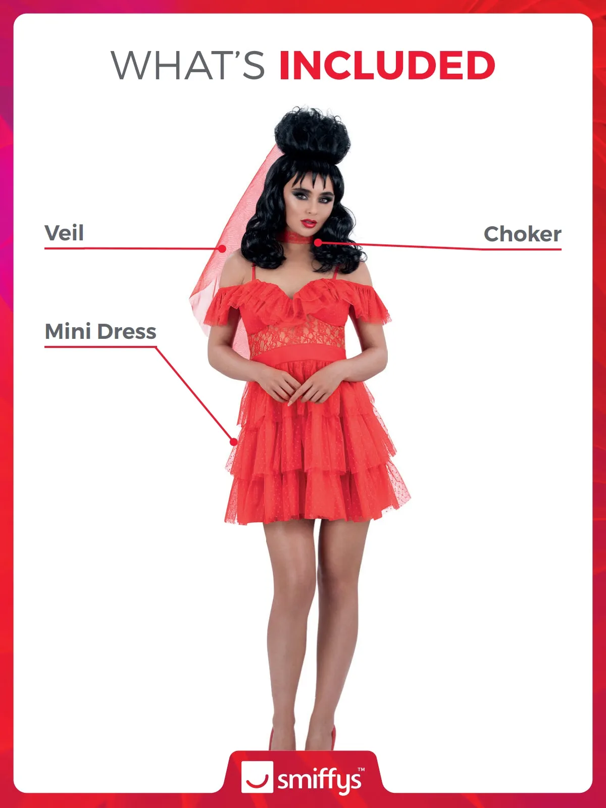 Beetlejuice, Lydia Bride Short Dress Costume