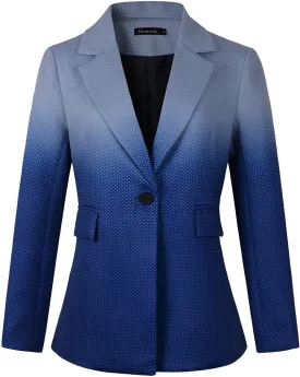 Beninos Womens Long Sleeve Casual One Button Blazer Jacket