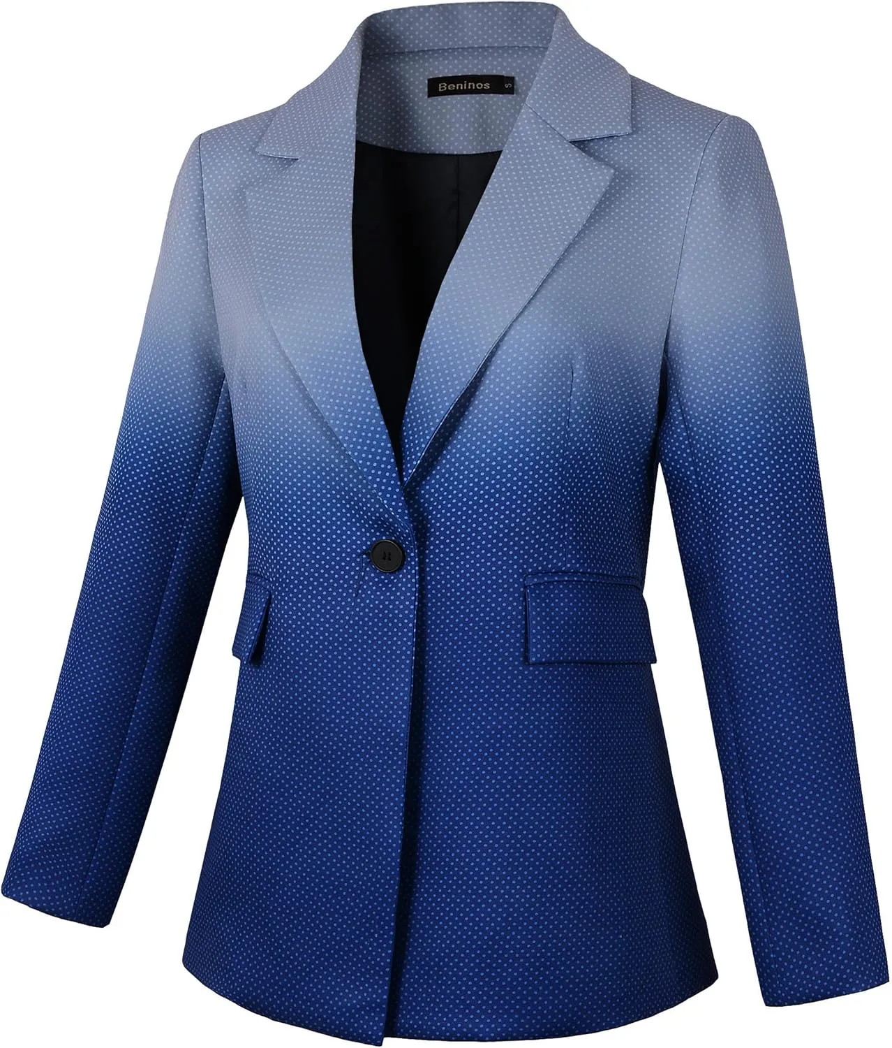 Beninos Womens Long Sleeve Casual One Button Blazer Jacket