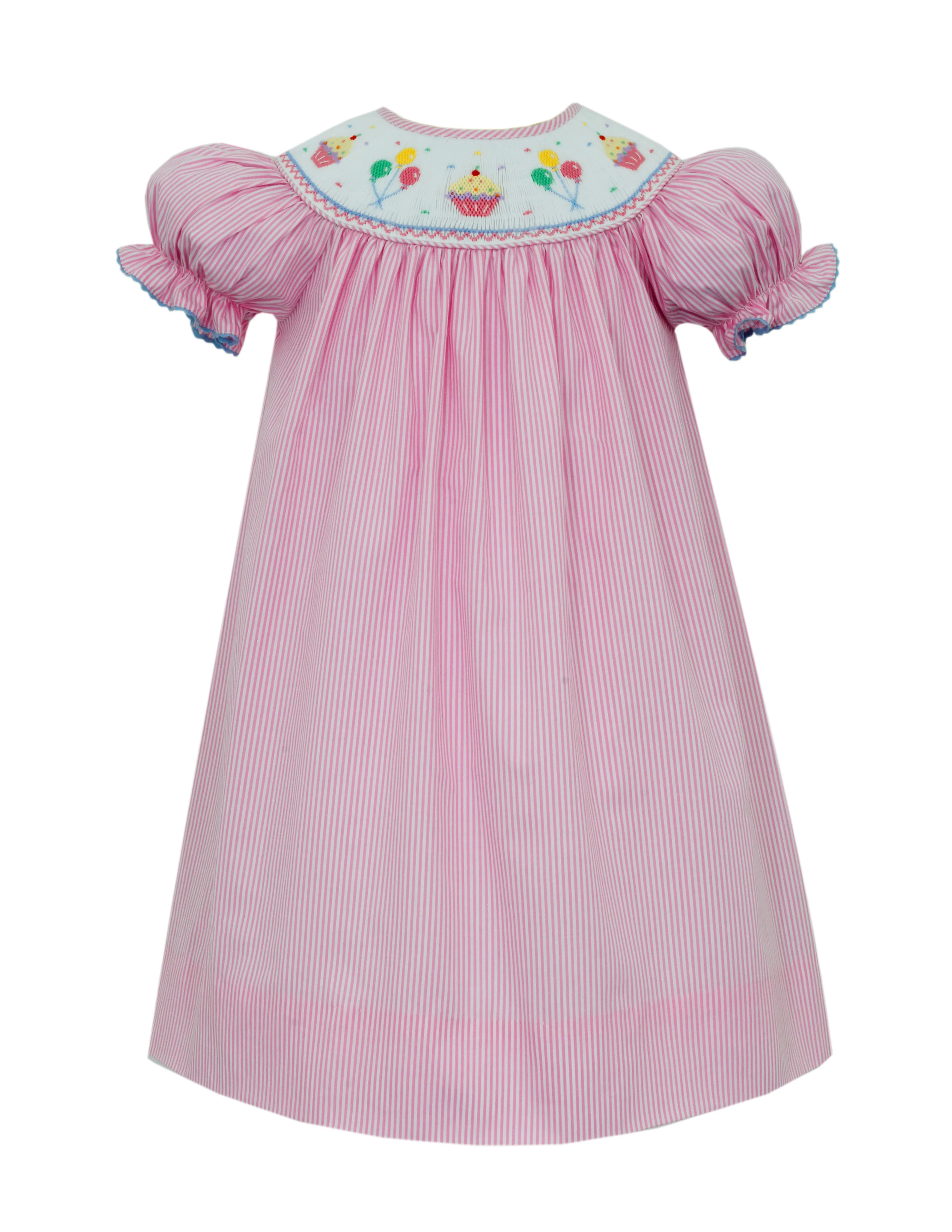 Birthday Stripe Angel Wing Bishop Dress