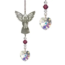 Birthstone Angel Crystal Suncatcher - February