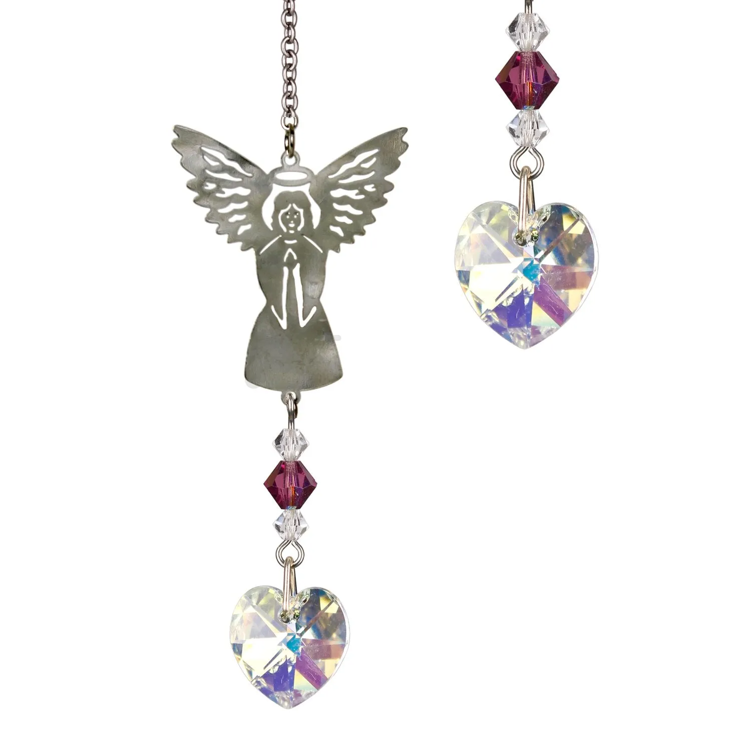 Birthstone Angel Crystal Suncatcher - February