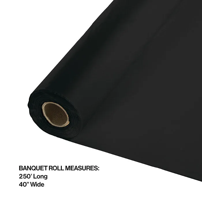 Black Velvet Plastic Banquet Roll 40" X 250'