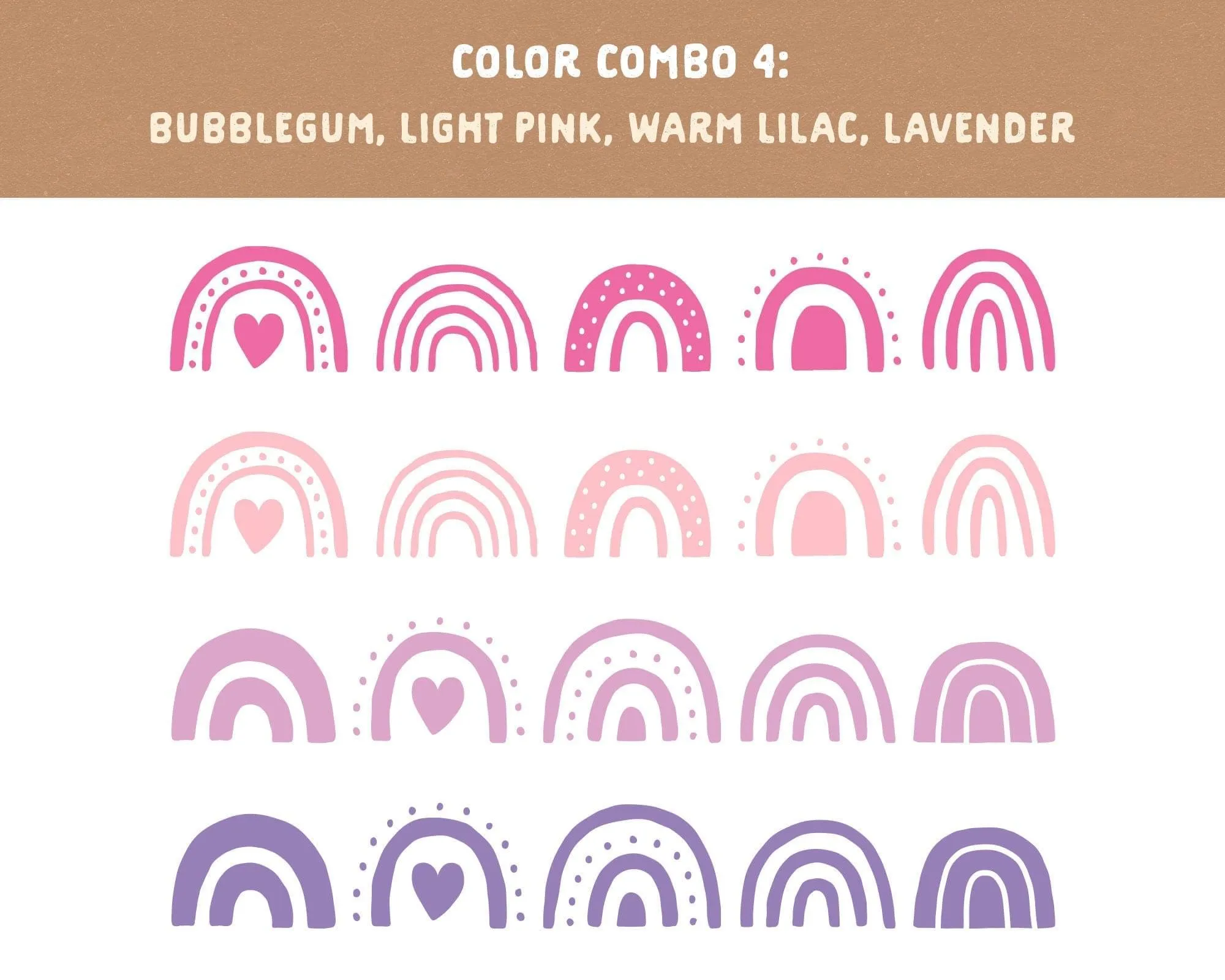 Boho Rainbows Wall Decal Set