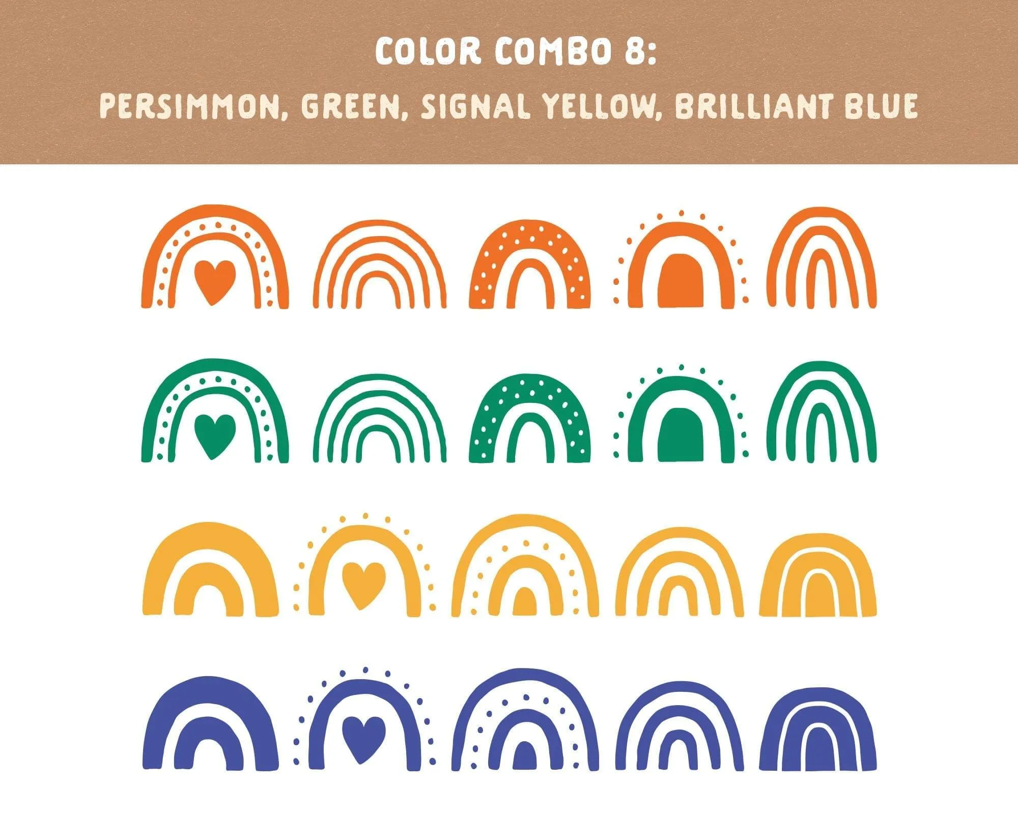 Boho Rainbows Wall Decal Set