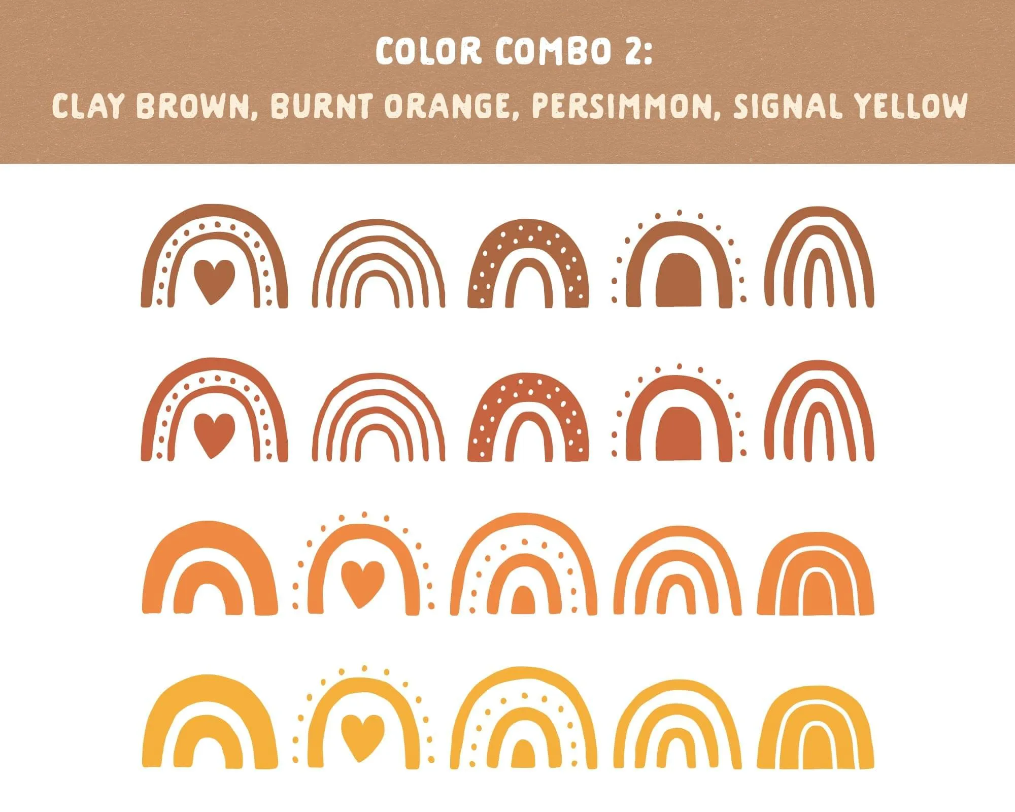 Boho Rainbows Wall Decal Set