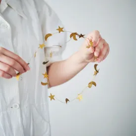 Brass Garland Star & Moon