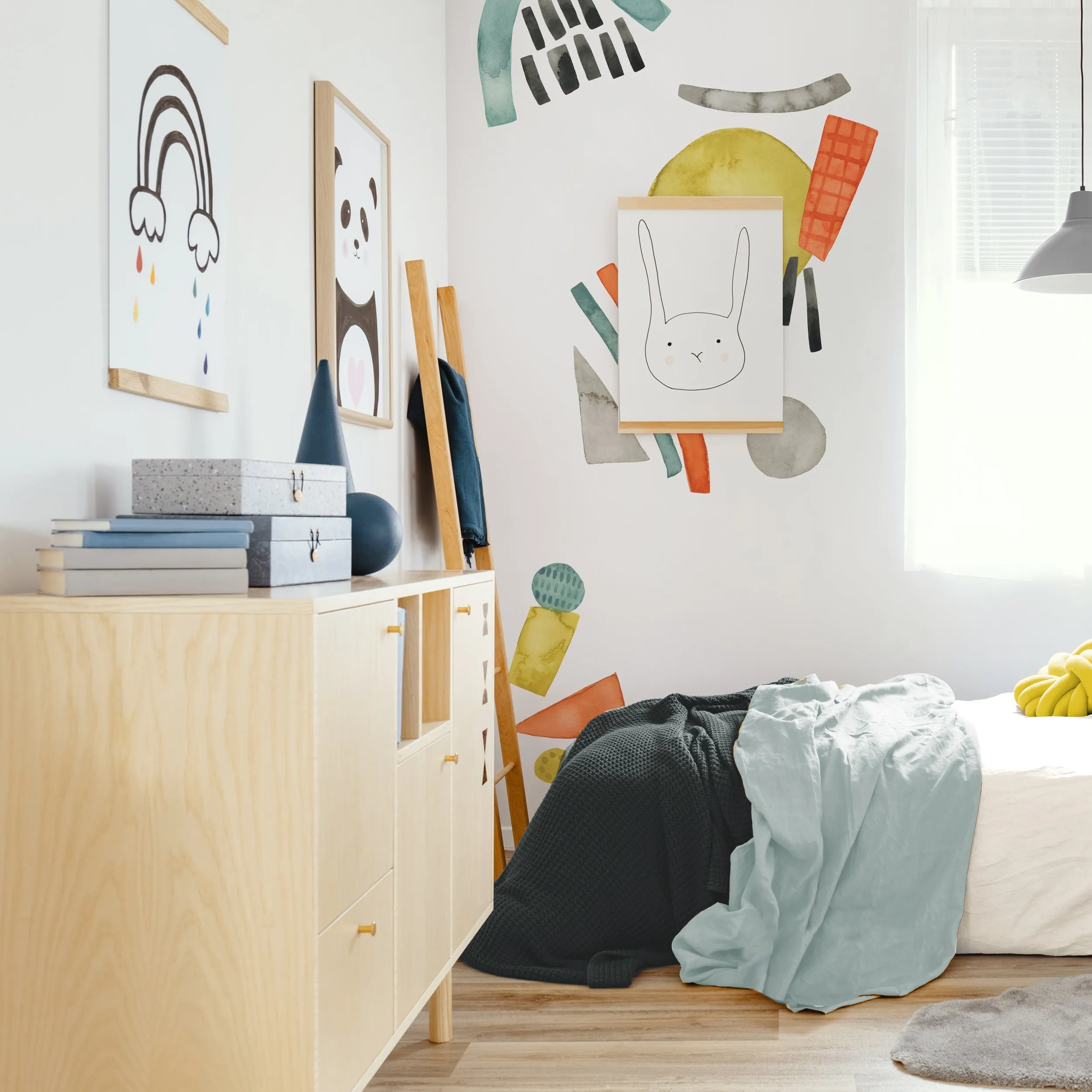 Bright Abstract Shapes Wall Decal Set - Medium