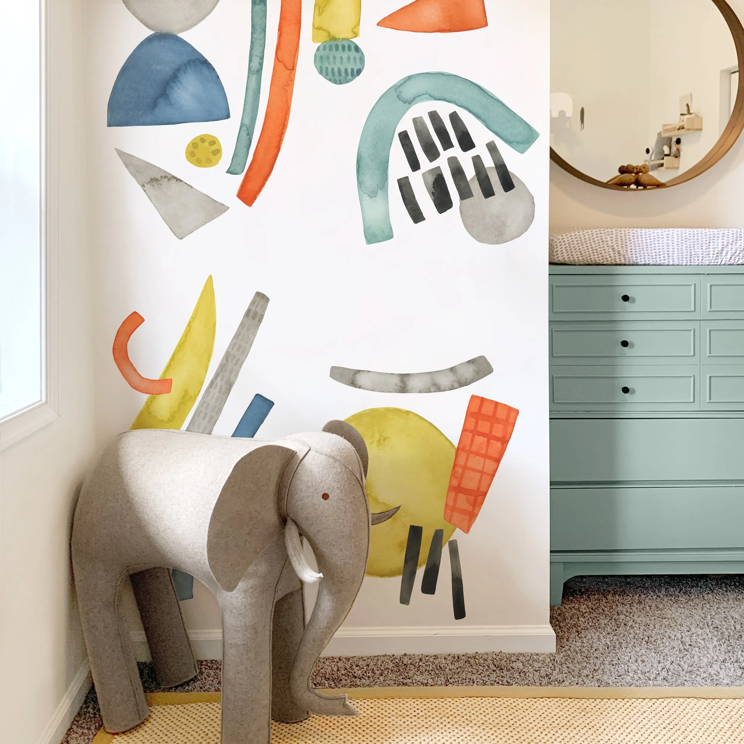 Bright Abstract Shapes Wall Decal Set - Medium