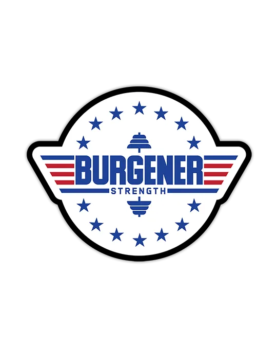 Burgener Strength Stars Sticker: White