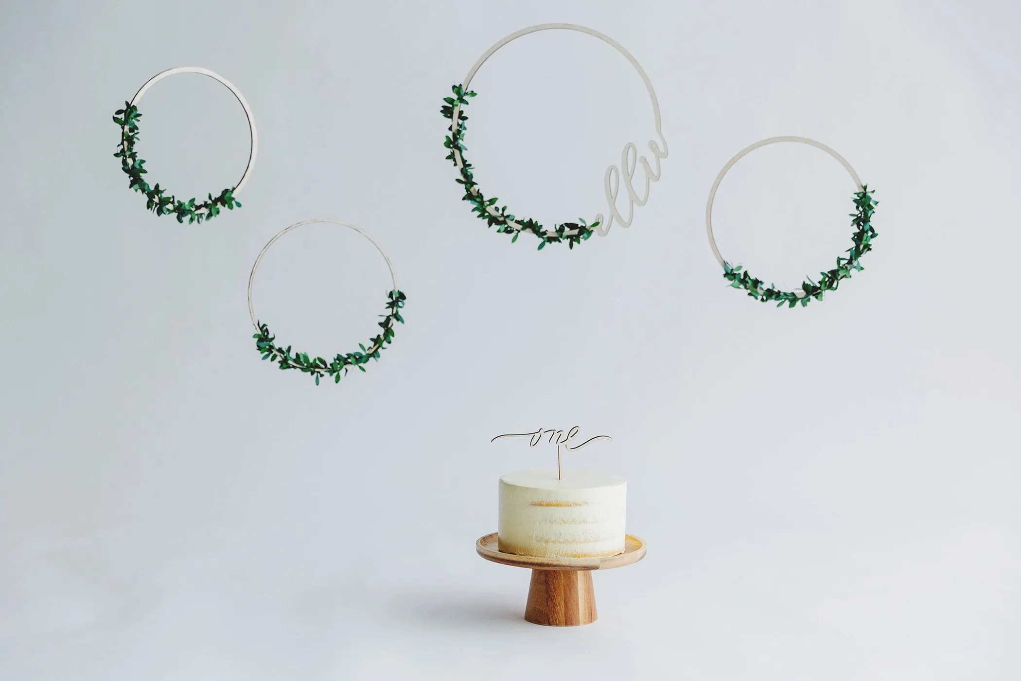Calligraphy Hoop Wreath Set