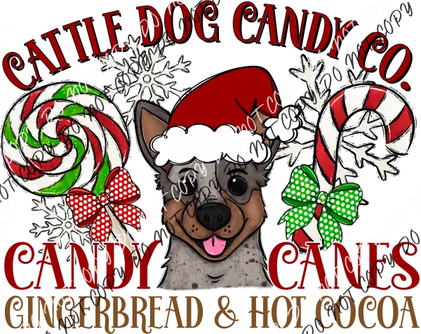 Candy Cane Co Dog (Select Breed) DTF Transfer
