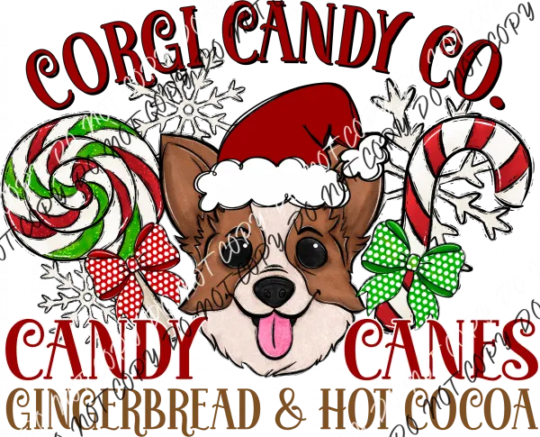 Candy Cane Co Dog (Select Breed) DTF Transfer