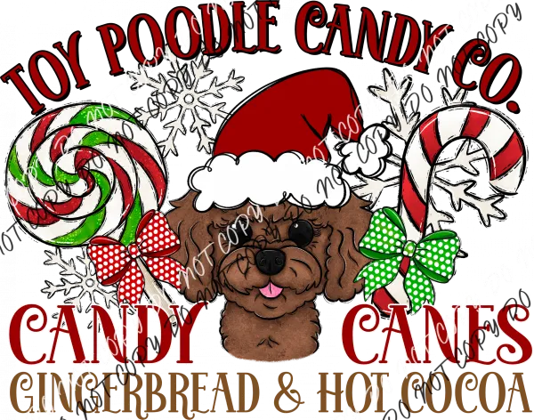 Candy Cane Co Dog (Select Breed) DTF Transfer