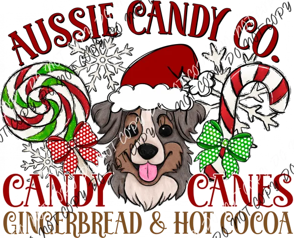 Candy Cane Co Dog (Select Breed) DTF Transfer