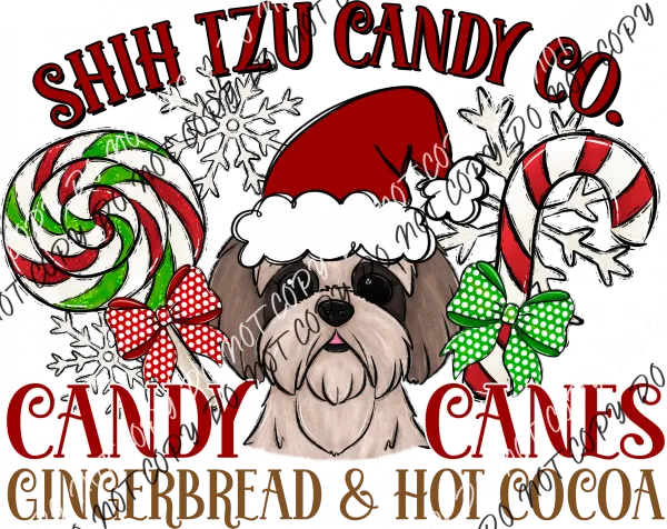 Candy Cane Co Dog (Select Breed) DTF Transfer