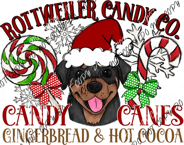 Candy Cane Co Dog (Select Breed) DTF Transfer