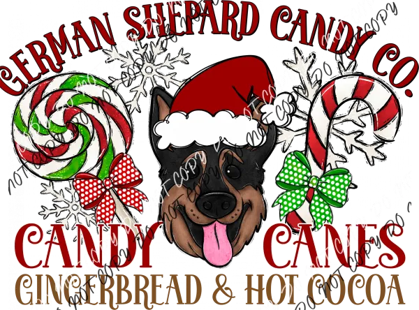 Candy Cane Co Dog (Select Breed) DTF Transfer