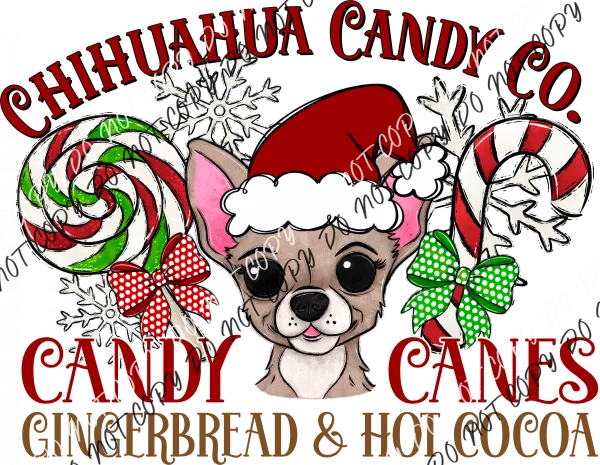 Candy Cane Co Dog (Select Breed) DTF Transfer