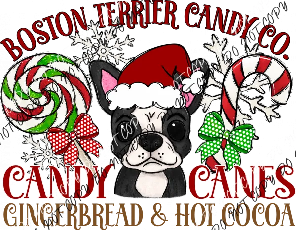 Candy Cane Co Dog (Select Breed) DTF Transfer