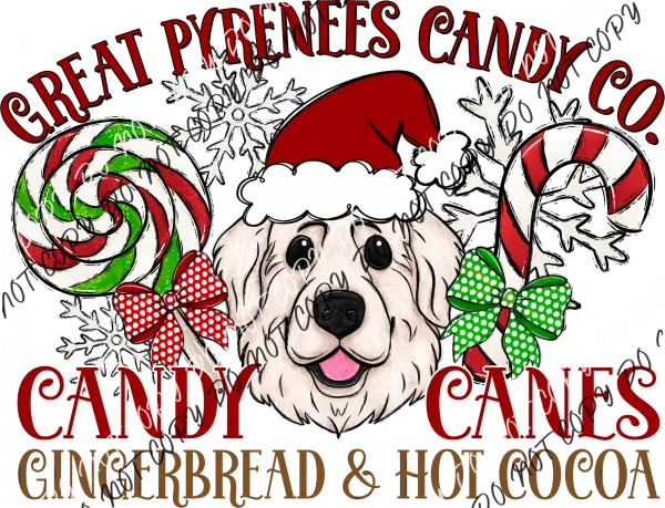 Candy Cane Co Dog (Select Breed) DTF Transfer