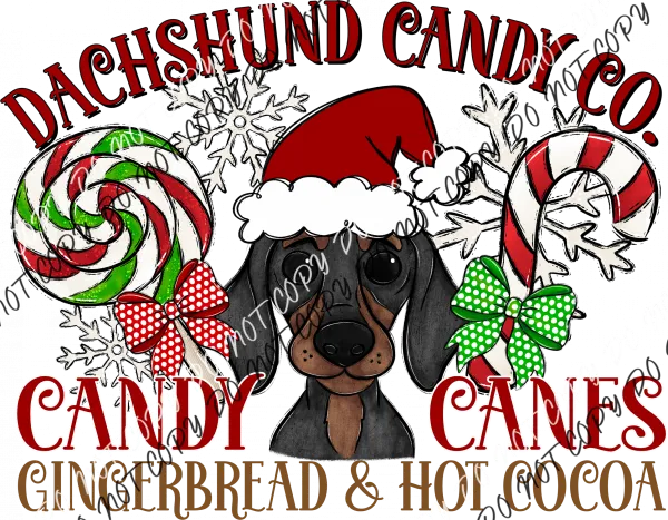 Candy Cane Co Dog (Select Breed) DTF Transfer