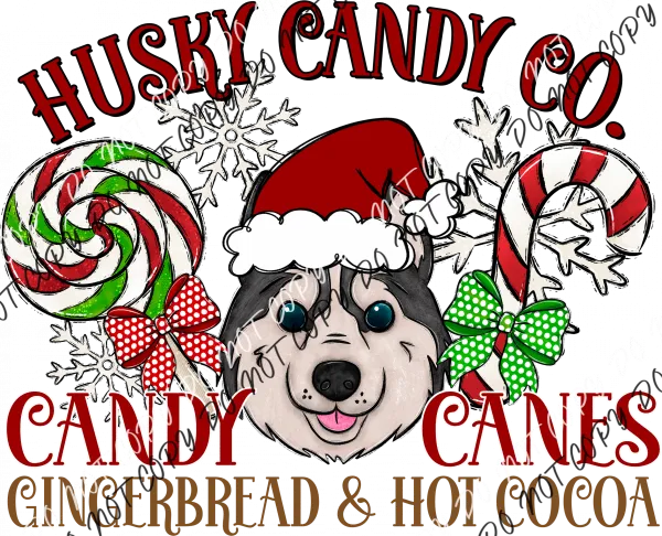 Candy Cane Co Dog (Select Breed) DTF Transfer