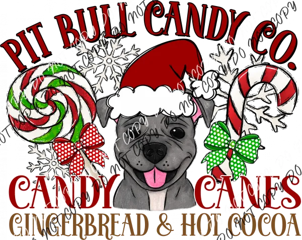 Candy Cane Co Dog (Select Breed) DTF Transfer