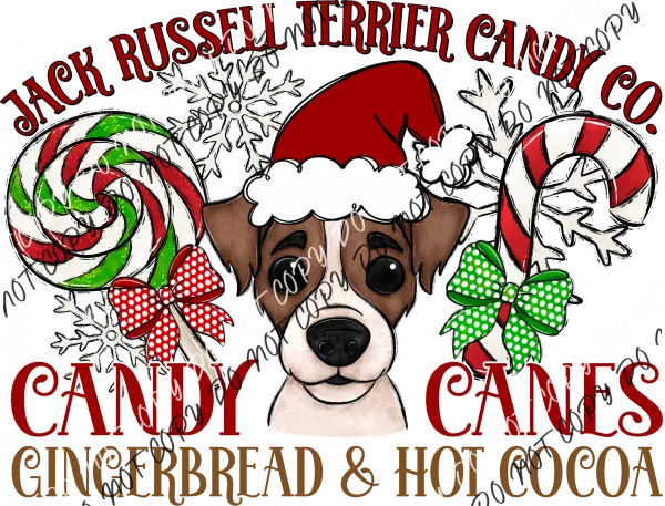 Candy Cane Co Dog (Select Breed) DTF Transfer