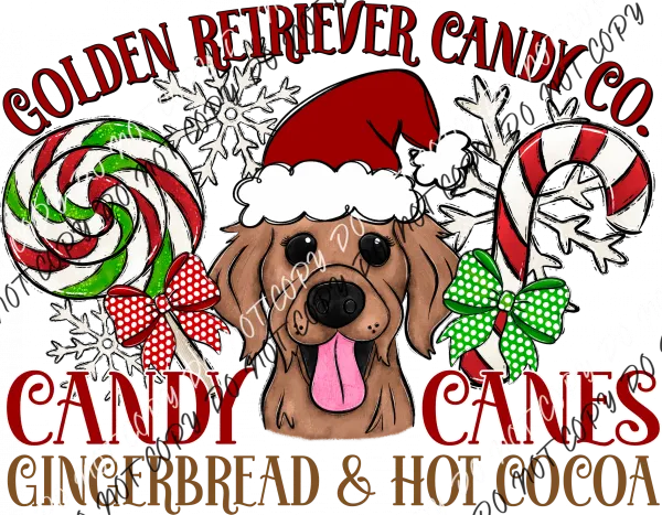 Candy Cane Co Dog (Select Breed) DTF Transfer