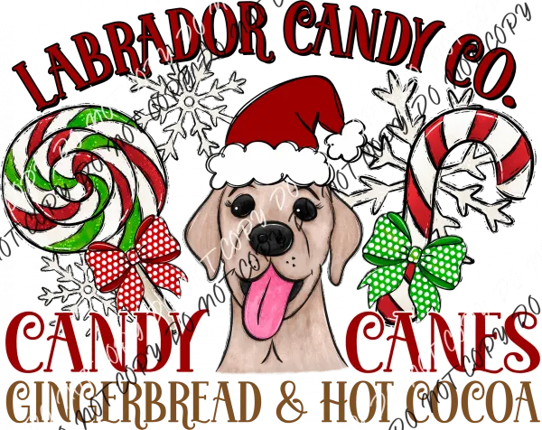 Candy Cane Co Dog (Select Breed) DTF Transfer