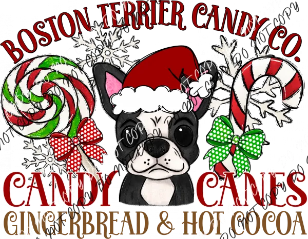 Candy Cane Co Dog (Select Breed) DTF Transfer