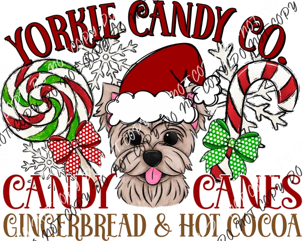 Candy Cane Co Dog (Select Breed) DTF Transfer