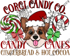 Candy Cane Co Dog (Select Breed) DTF Transfer
