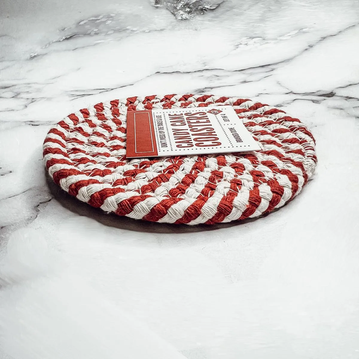 Candy Cane Coaster 4pk