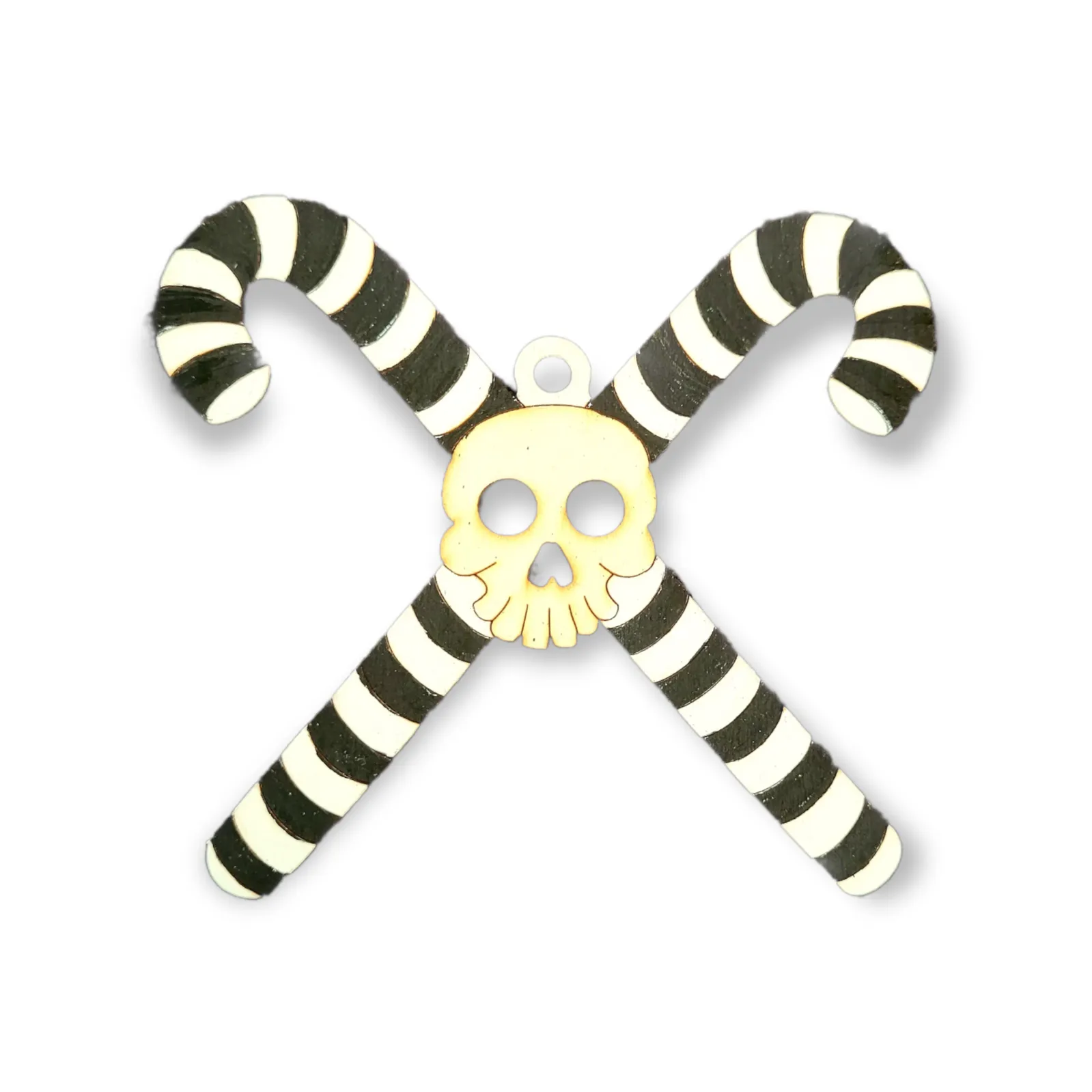 Candy Cane Skeleton Ornament