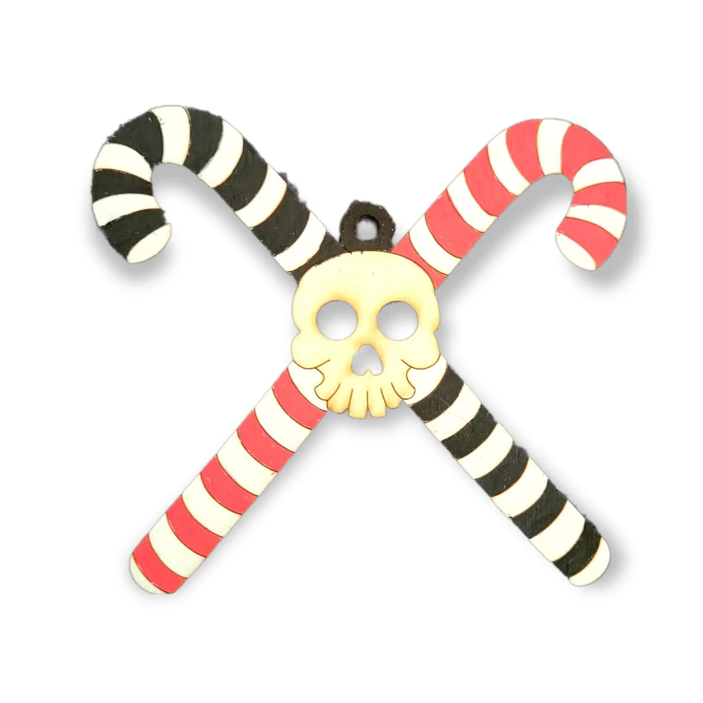 Candy Cane Skeleton Ornament