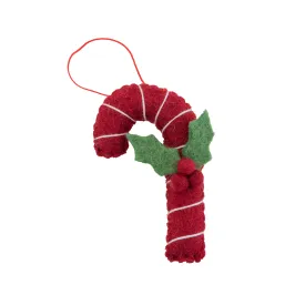 Candy Cane with holly