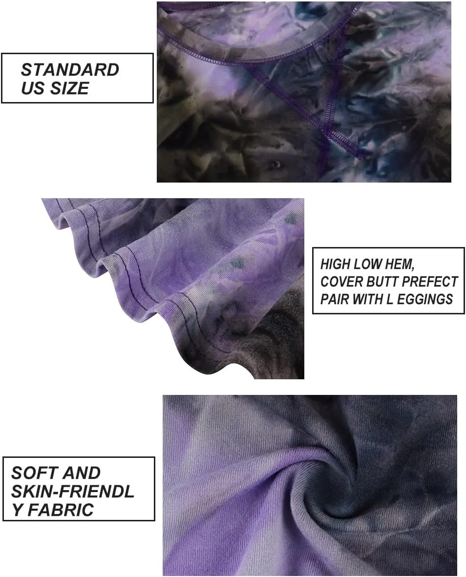 CARCOS Plus Size Tops for Women Short Sleeve Shirt Summer Star/Leopard/Tie Dye/Flower Crewneck Pullover Tunic XL-5XL