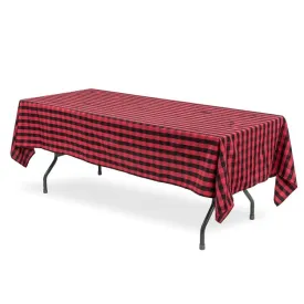 Cardinal Buffalo Check Tablecloth - 60"W x 102"