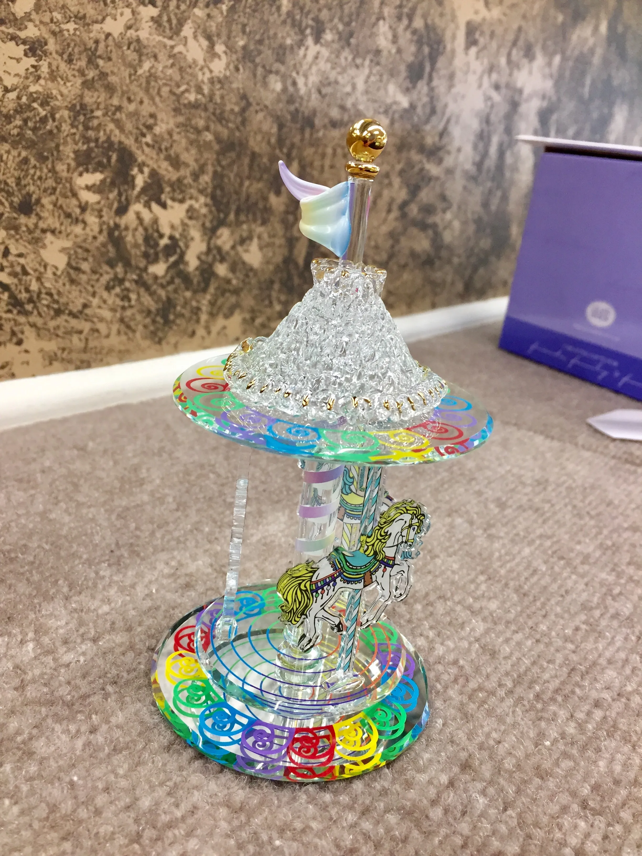 Carousel Glass Figurine