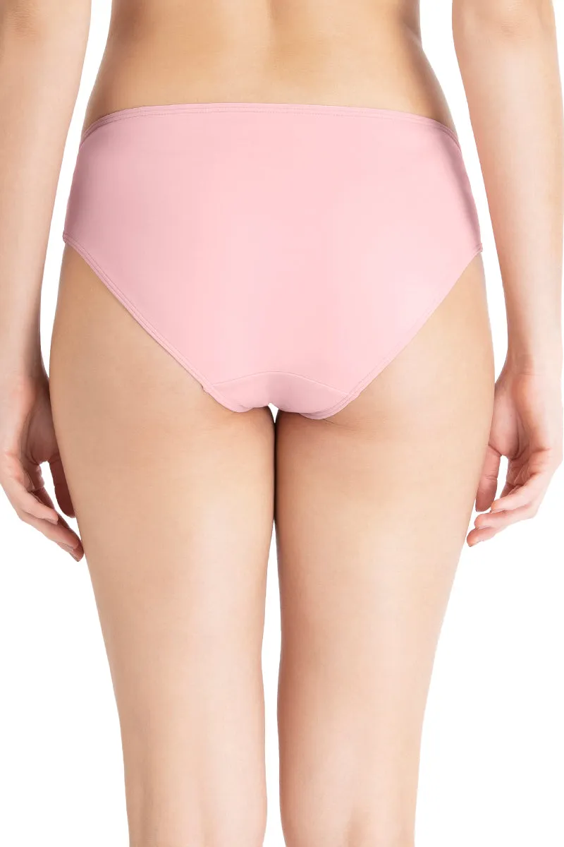 Casual Chic Three-Fourth Coverage Low Rise Bikini Panty - Bridal Rose-Angel Wing