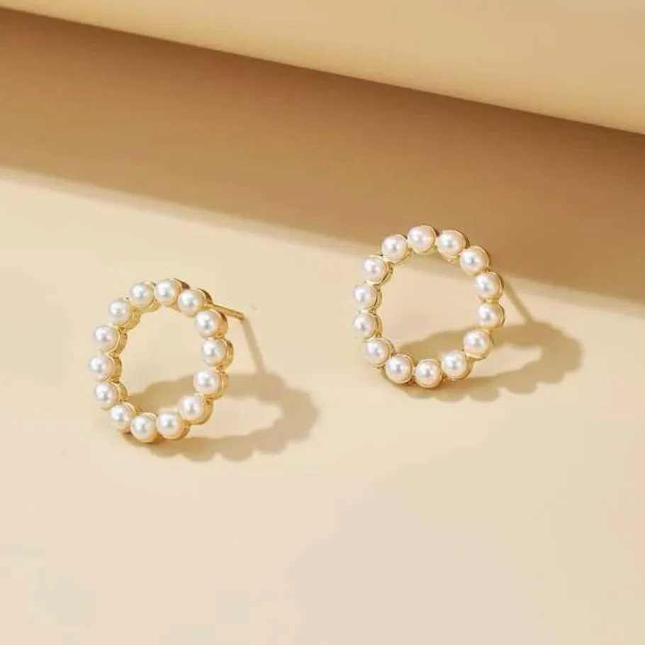 Catherine Mini Pearl Wreath Stud Earrings