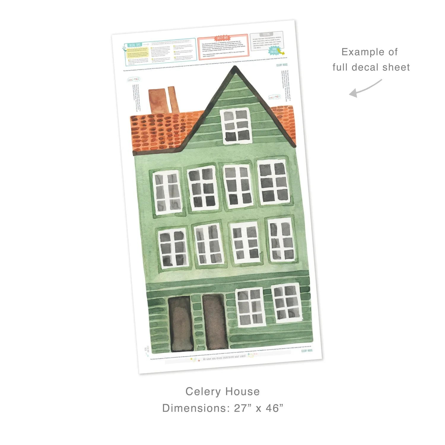 Celery House Wall Decal