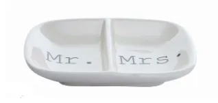 Ceramic Mr. & Mrs. Dish