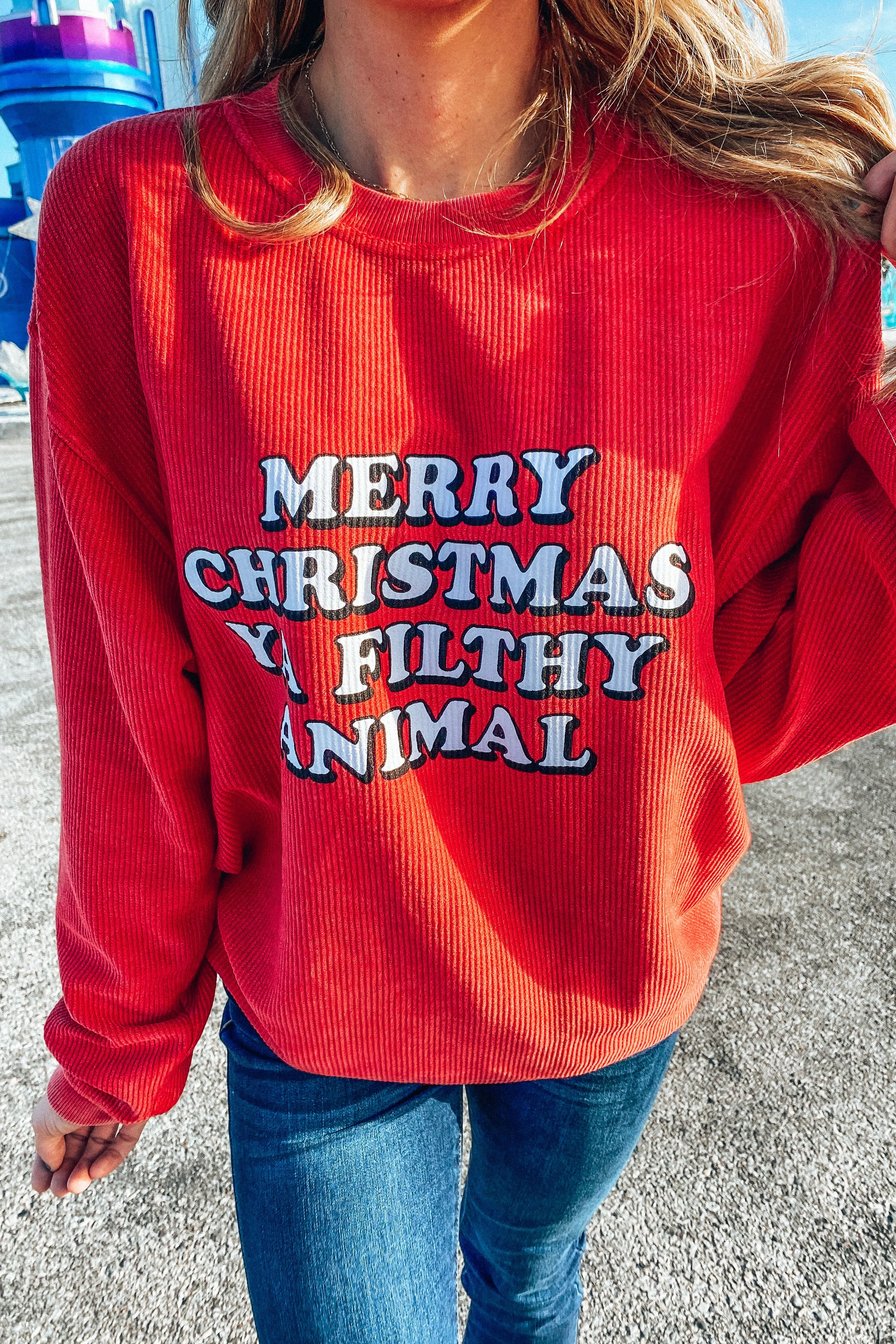 Charlie Southern: Ya Filthy Animal Corded Sweatshirt