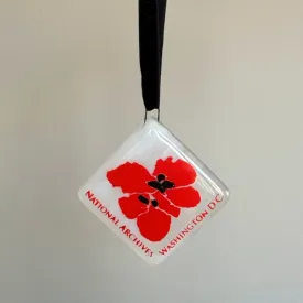 Cherry Blossom Fused Glass Ornament