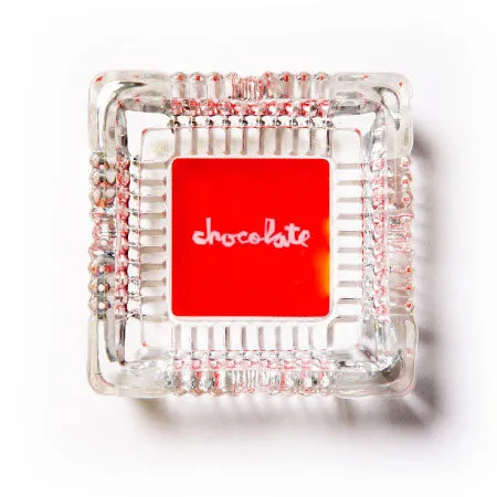 Chocolate Red Square Ashtray