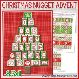 Christmas Nugget Countdown {Advent Tree} PRINTABLE
