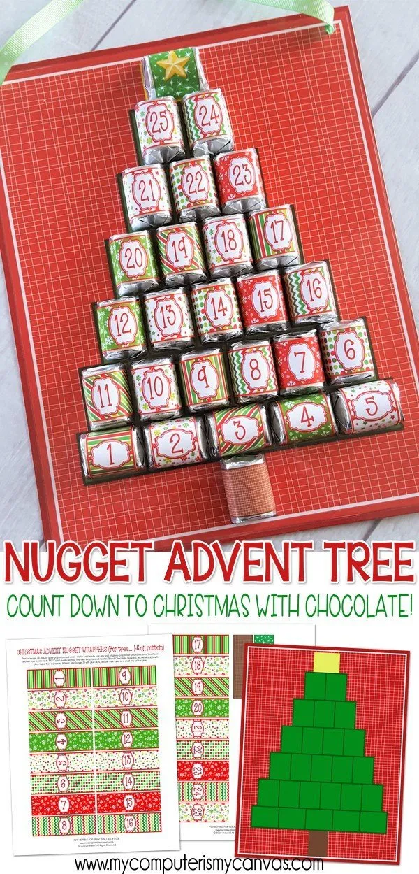 Christmas Nugget Countdown {Advent Tree} PRINTABLE